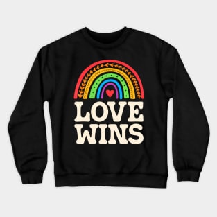 LGBTQ Love Wins Gay Pride LGBT Ally Flag Crewneck Sweatshirt